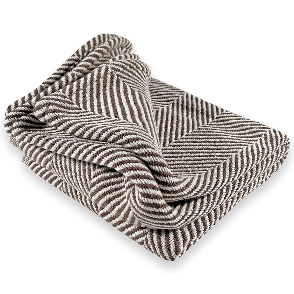 Monhegan Cotton Throw Without Fringe Sable – Faribault Mill