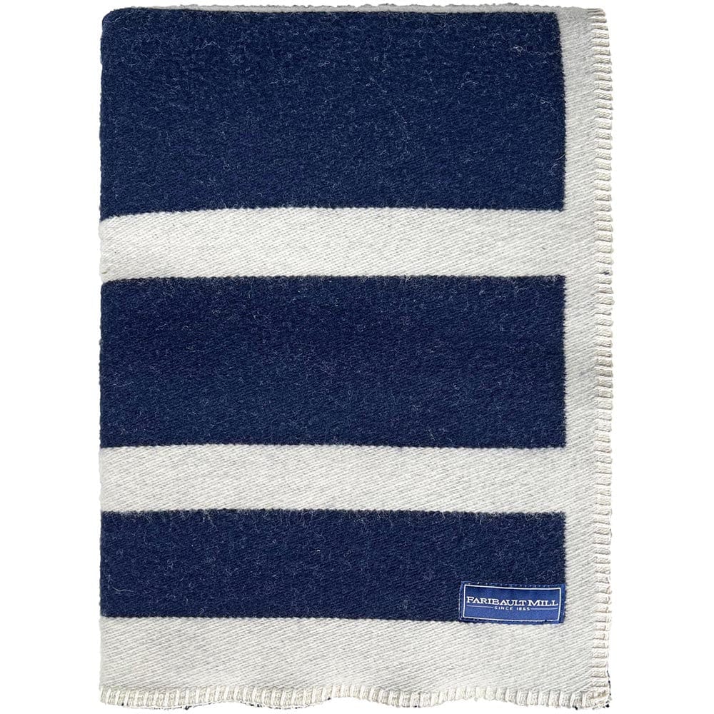 Navy discount wool throw